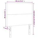vidaXL sötétkék bársony fejtámla 90x5x118/128 cm
