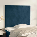 vidaXL sötétkék bársony fejtámla 90x5x118/128 cm