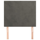 vidaXL sötétszürke bársony fejtámla 100x5x118/128 cm