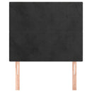 vidaXL fekete bársony fejtámla 100x5x118/128 cm