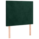 vidaXL sötétzöld bársony fejtámla 100 x 5 x 118/128 cm