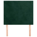vidaXL sötétzöld bársony fejtámla 100 x 5 x 118/128 cm
