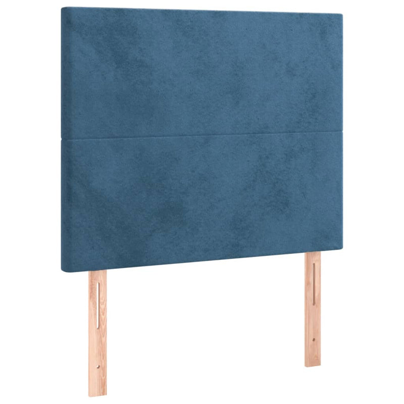 vidaXL sötétkék bársony fejtámla 100x5x78/88 cm
