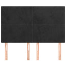 vidaXL fekete bársony fejtámla 144x5x118/128 cm