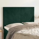 vidaXL sötétzöld bársony fejtámla 144x5x118/128 cm