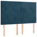 vidaXL sötétkék bársony fejtámla 144x5x118/128 cm