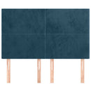vidaXL sötétkék bársony fejtámla 144x5x118/128 cm