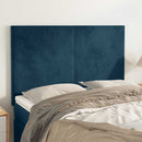 vidaXL sötétkék bársony fejtámla 144x5x118/128 cm