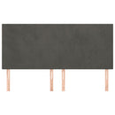 vidaXL 4 db sötétszürke bársony fejtámla 80 x 5 x 78/88 cm