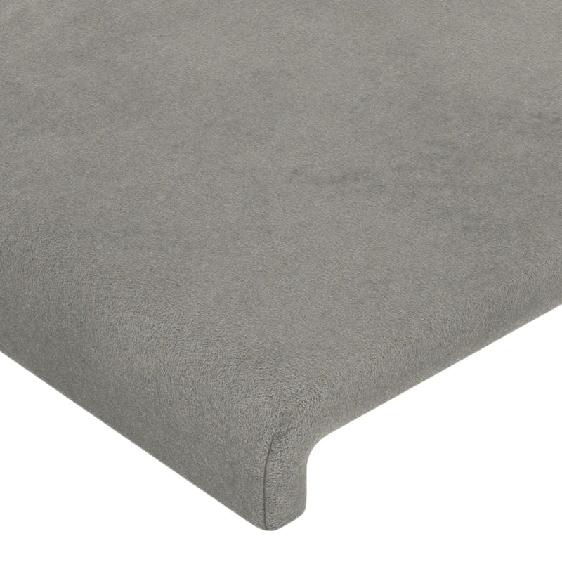 vidaXL 4 db világosszürke bársony fejtámla 90x5x78/88 cm