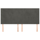 vidaXL sötétszürke bársony fejtámla 180x5x118/128 cm