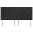 vidaXL fekete bársony fejtámla 180x5x118/128 cm