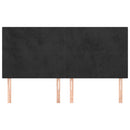 vidaXL fekete bársony fejtámla 200 x 5 x 118/128 cm