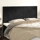 vidaXL fekete bársony fejtámla 200 x 5 x 118/128 cm