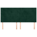 vidaXL sötétzöld bársony fejtámla 200 x 5 x 118/128 cm