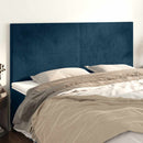 vidaXL sötétkék bársony fejtámla 200 x 5 x 118/128 cm