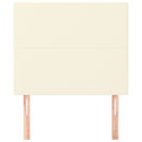 vidaXL krémszínű műbőr fejtámla 80x5x118/128 cm