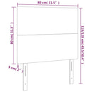 vidaXL szürke műbőr fejtámla 80x5x118/128 cm