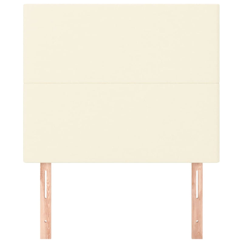 vidaXL 2 db krémszínű műbőr fejtámla 90x5x78/88 cm