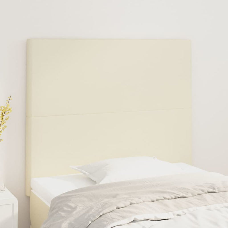 vidaXL 2 db krémszínű műbőr fejtámla 90x5x78/88 cm
