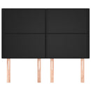 vidaXL 4 db fekete műbőr fejtámla 72 x 5 x 78/88 cm
