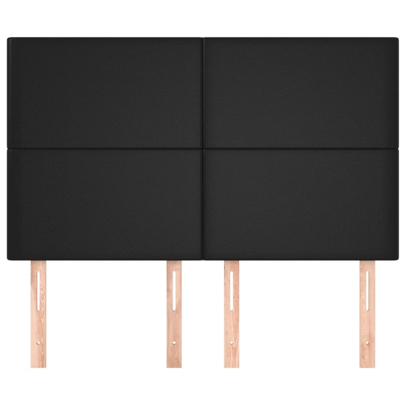 vidaXL 4 db fekete műbőr fejtámla 72 x 5 x 78/88 cm