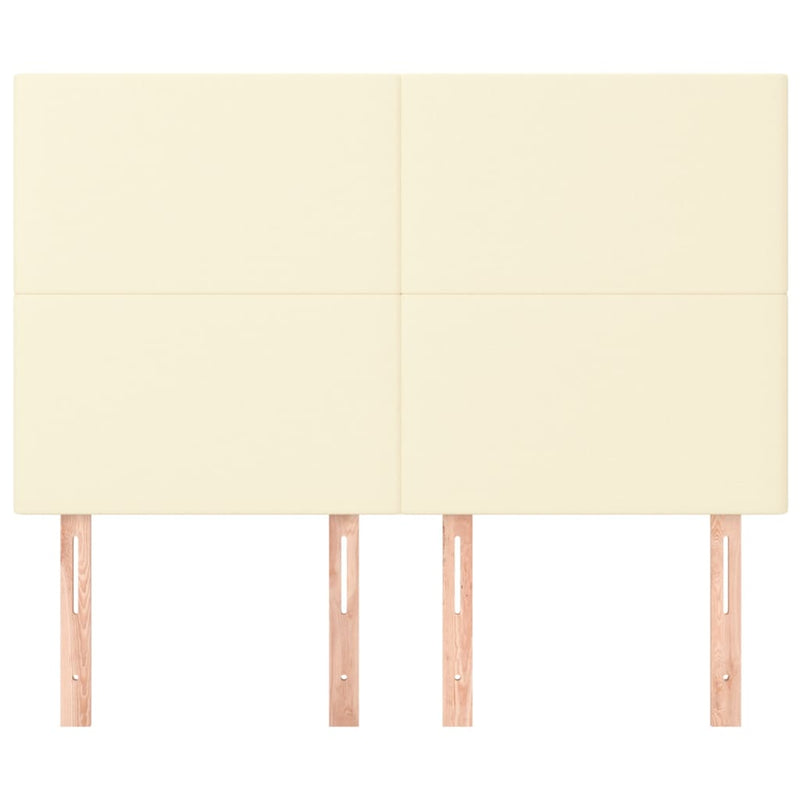 vidaXL 4 db krémszínű műbőr fejtámla 72 x 5 x 78/88 cm