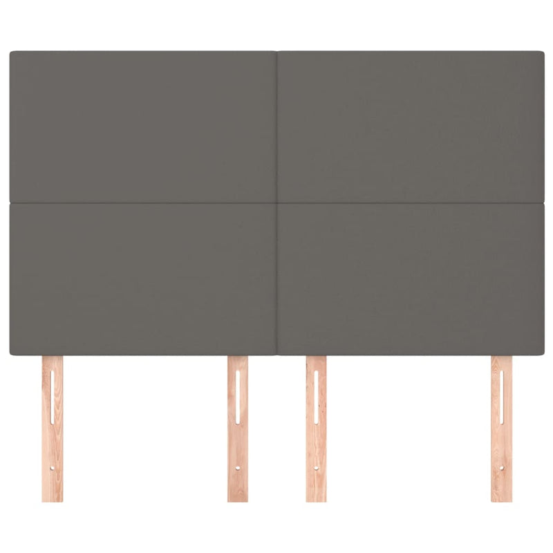 vidaXL 4 db szürke műbőr fejtámla 72 x 5 x 78/88 cm