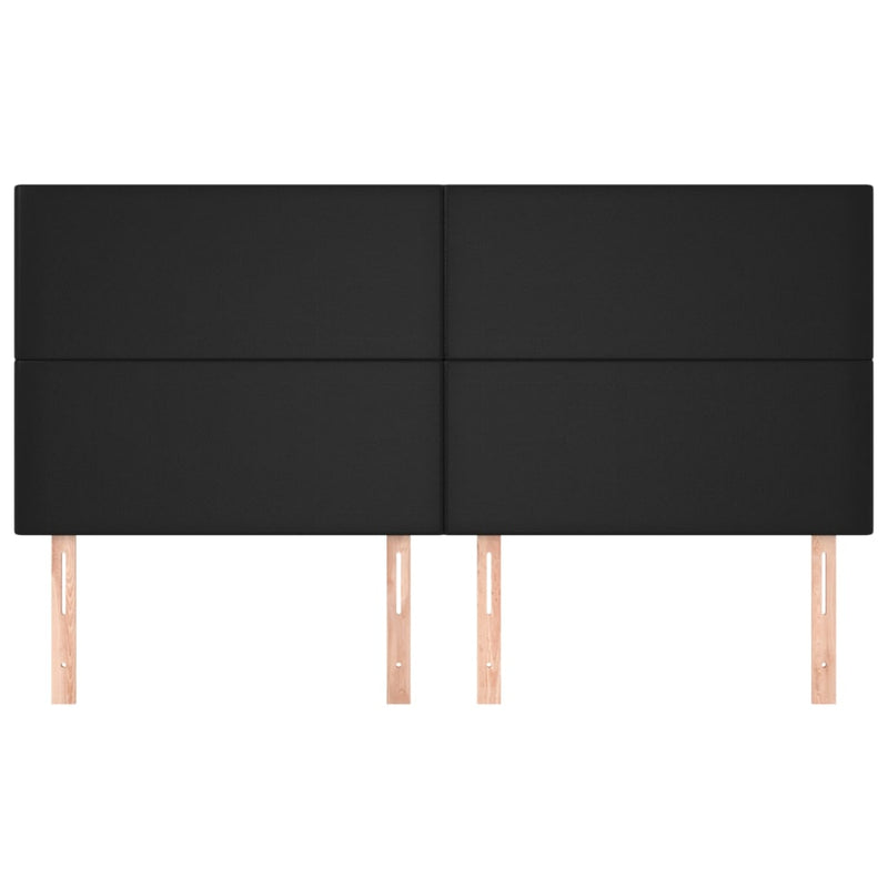 vidaXL 4 db fekete műbőr fejtámla 80 x 5 x 78/88 cm