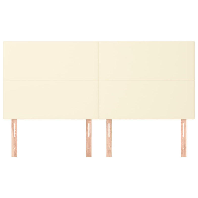 vidaXL 4 db krémszínű műbőr fejtámla 80 x 5 x 78/88 cm