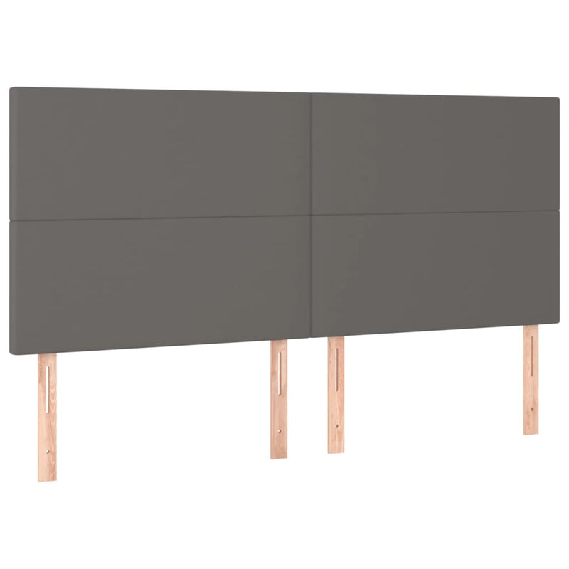 vidaXL 4 db szürke műbőr fejtámla 80 x 5 x 78/88 cm