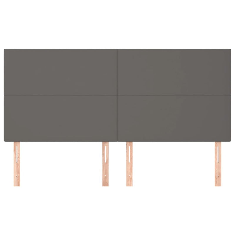 vidaXL 4 db szürke műbőr fejtámla 80 x 5 x 78/88 cm