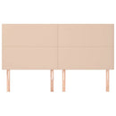 vidaXL műbőr fejtámla cappuccino színben 160x5x118/128 cm