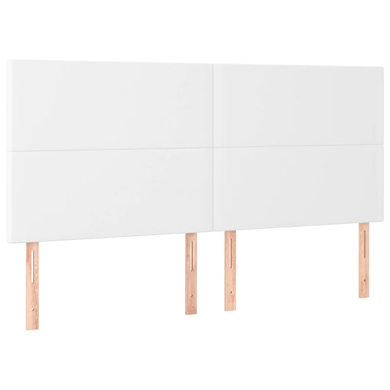 vidaXL 4 db fehér műbőr fejtámla 90x5x78/88 cm