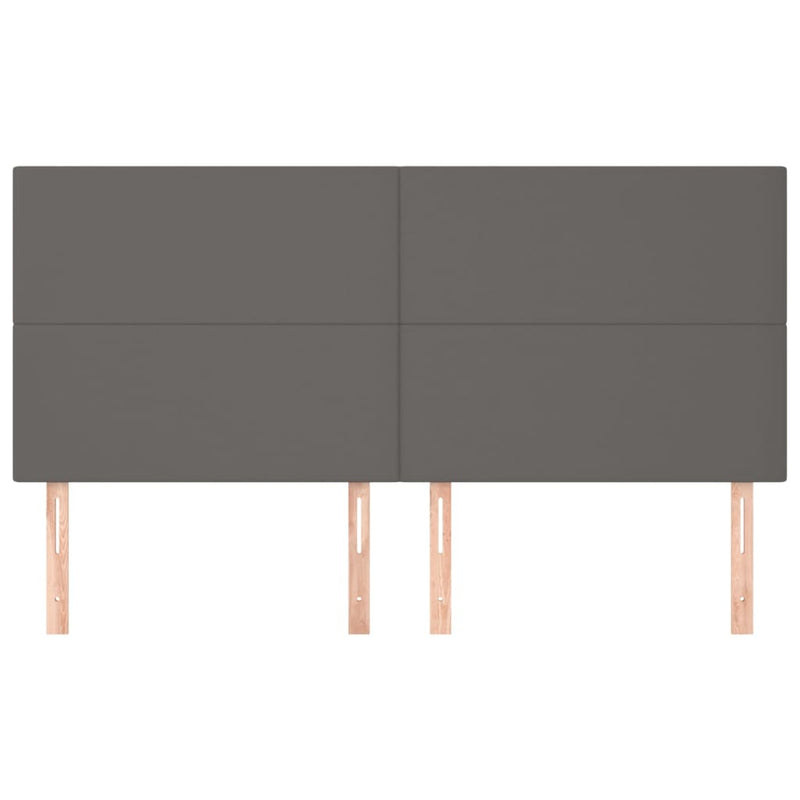 vidaXL 4 db szürke műbőr fejtámla 90x5x78/88 cm