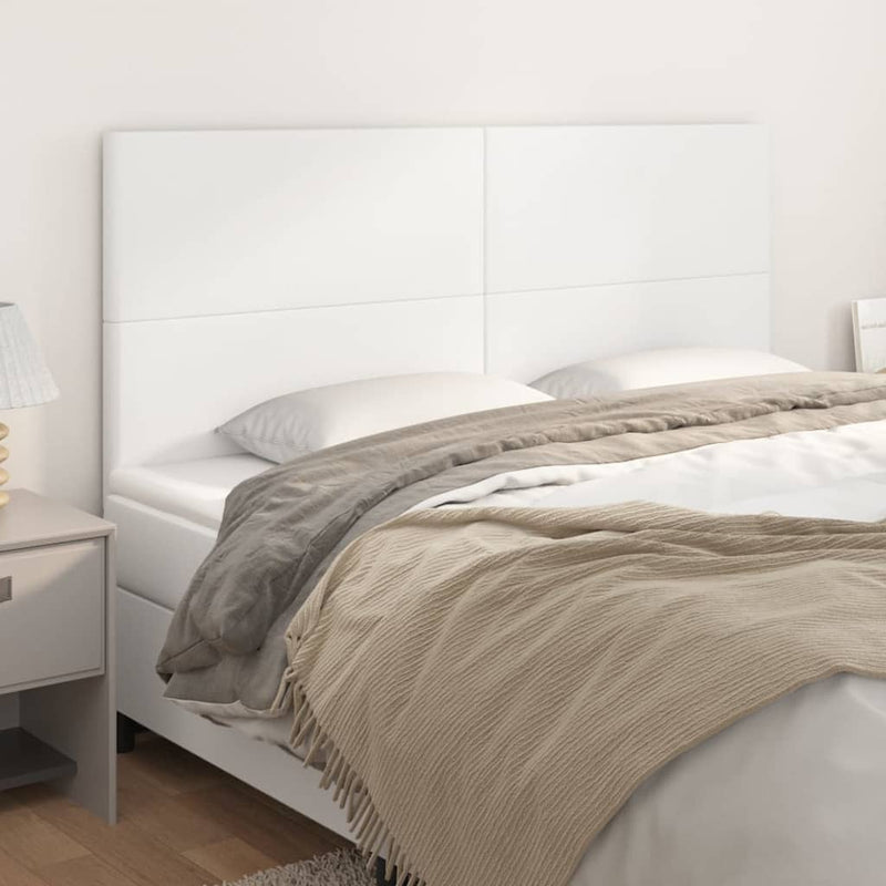 vidaXL 4 db fehér műbőr fejtámla 100x5x78/88 cm