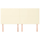 vidaXL krémszínű műbőr fejtámla 200 x 5 x 118/128 cm
