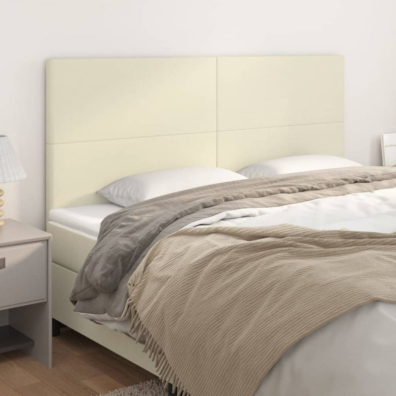vidaXL 4 db krémszínű műbőr fejtámla 100 x 5 x 78/88 cm