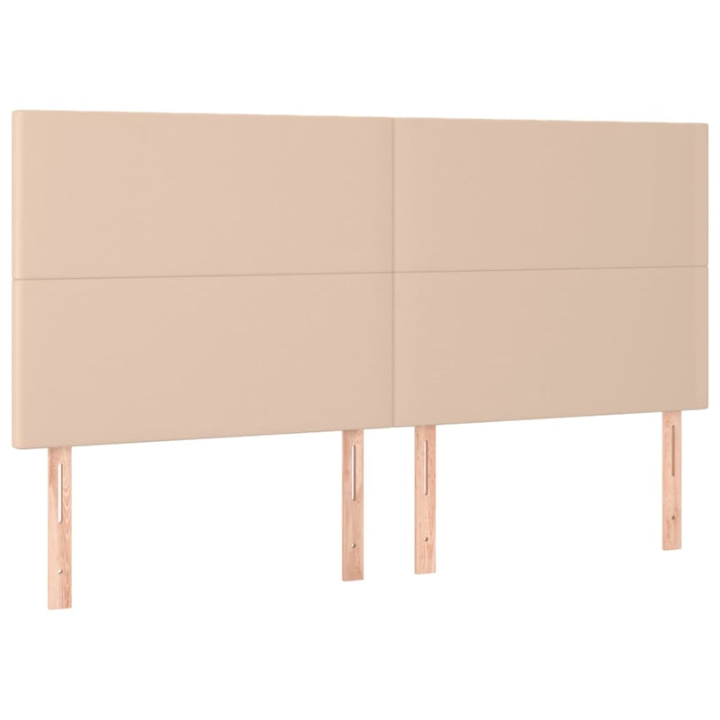 vidaXL 4 db cappuccino színű műbőr fejtámla 100 x 5 x 78/88 cm