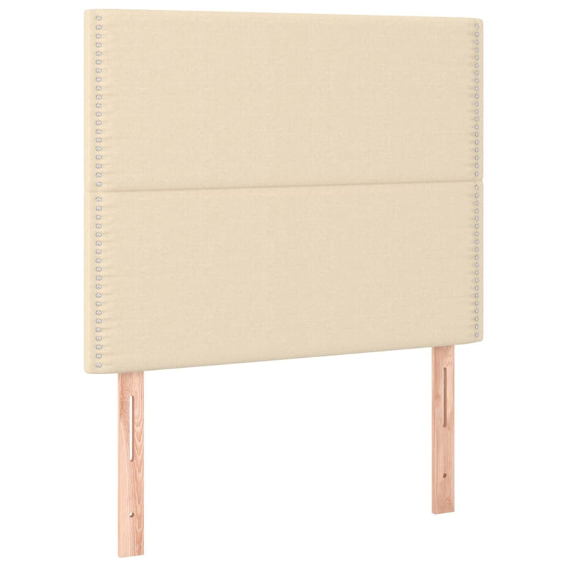 vidaXL 2 db krémszínű szövet fejtámla 80 x 5 x 78/88 cm