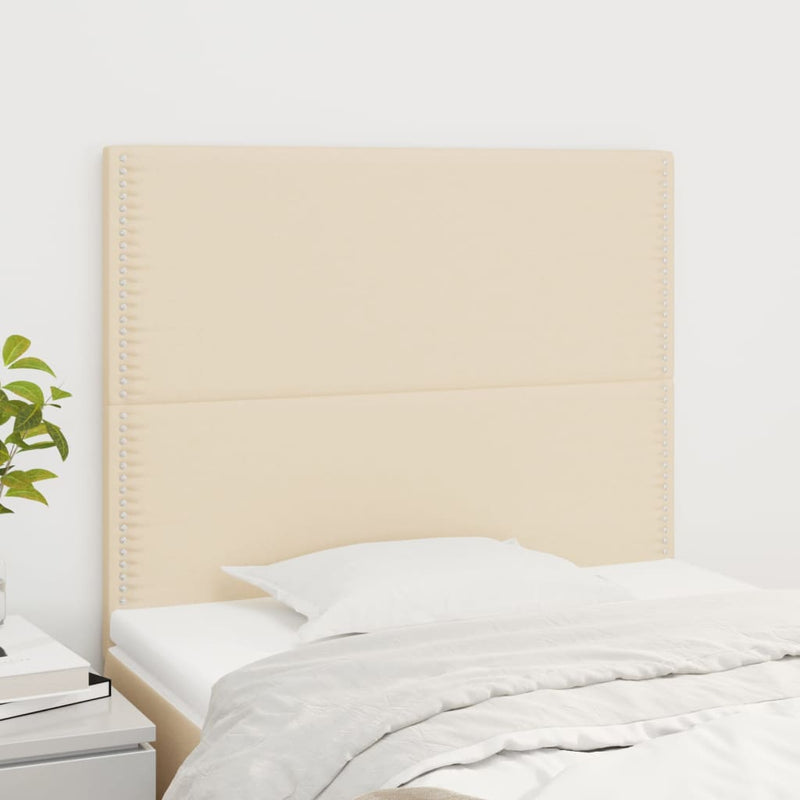 vidaXL 2 db krémszínű szövet fejtámla 80 x 5 x 78/88 cm