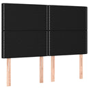 vidaXL fekete szövet fejtámla 144x5x118/128 cm