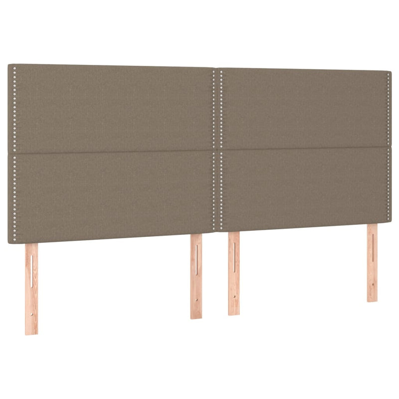 vidaXL 4 db tópszínű szövet fejtámla 90x5x78/88 cm