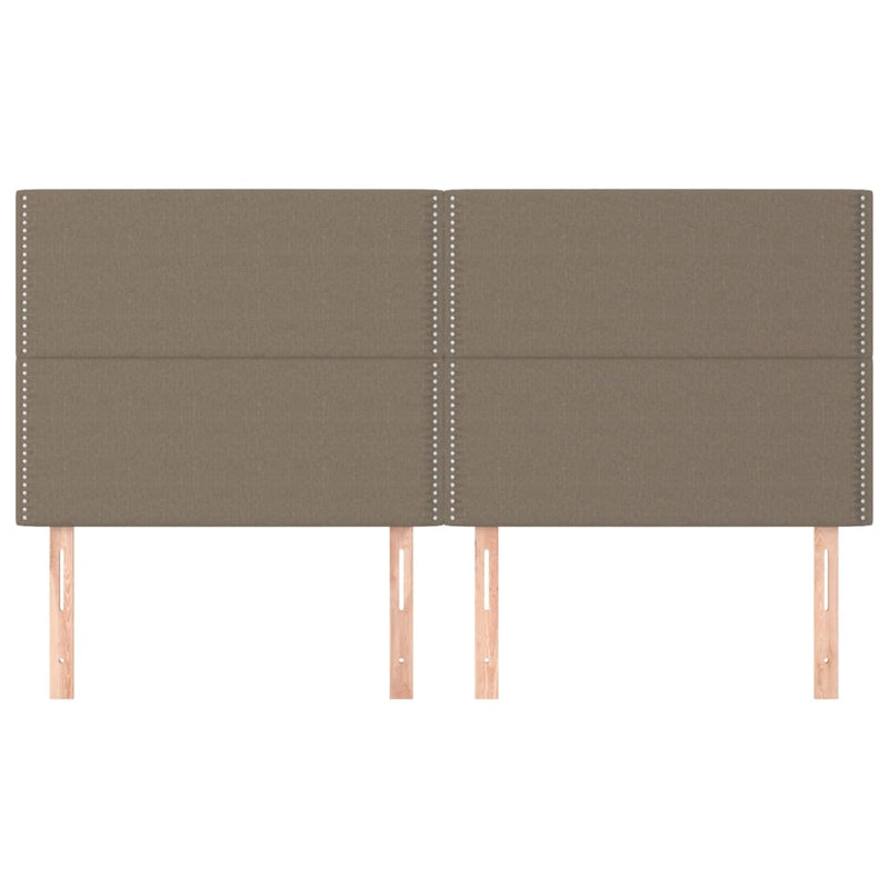 vidaXL 4 db tópszínű szövet fejtámla 90x5x78/88 cm