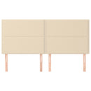 vidaXL krémszínű szövet fejtámla 200 x 5 x 118/128 cm