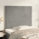 vidaXL világosszürke bársony fejtámla 100x5x118/128 cm