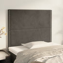 vidaXL sötétszürke bársony fejtámla 100x5x118/128 cm