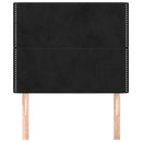 vidaXL fekete bársony fejtámla 100x5x118/128 cm