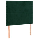 vidaXL sötétzöld bársony fejtámla 100 x 5 x 118/128 cm