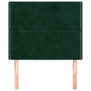 vidaXL sötétzöld bársony fejtámla 100 x 5 x 118/128 cm